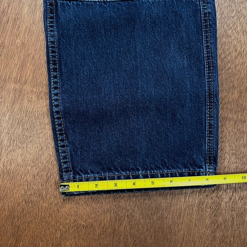 Empyre Relaxed Fit Skate Jeans 32 Dark Wash Blue Denim Double Knee 100 Cotton - Picture 8 of 11
